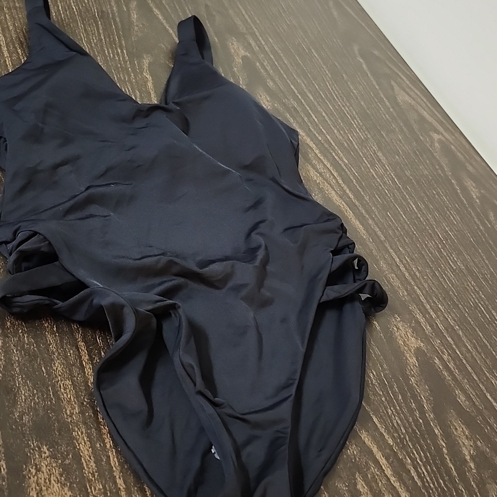 BECCA One Piece Swimsuit-Scoop Neck, Open Back Design Cutout Side Nwot